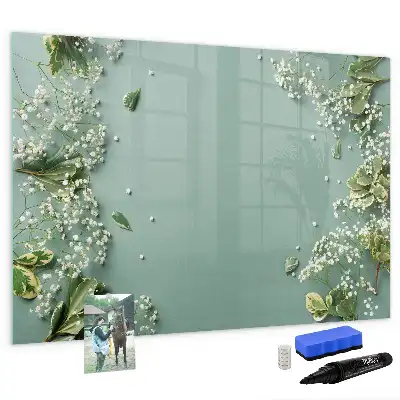Lavagna magnetica per disegnare motivo fiori delicati