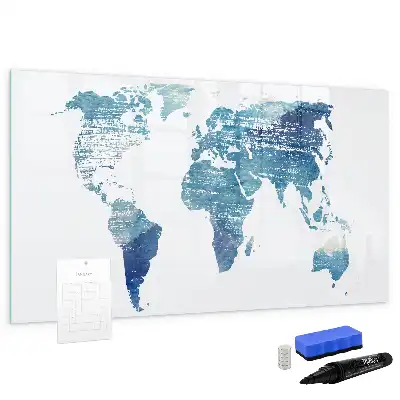 Mappa del mondo lavagna magnetica per scrivere