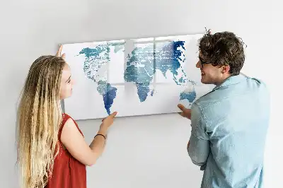 Mappa del mondo lavagna magnetica per scrivere