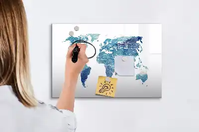 Mappa del mondo lavagna magnetica per scrivere