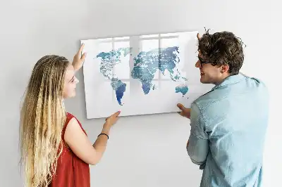 Mappa del mondo lavagna magnetica per scrivere