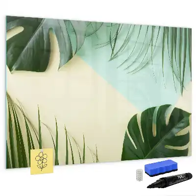 Lavagna magnetica per disegnare motivo foglie di monstera