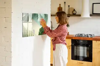 Lavagna magnetica per disegnare motivo foglie di monstera