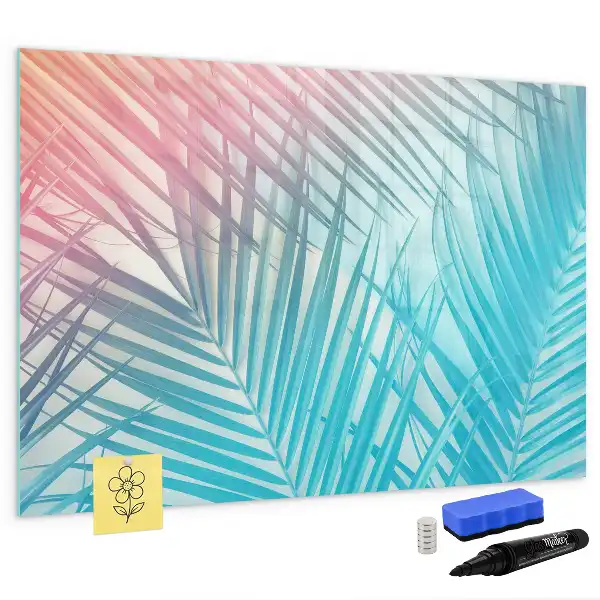 Lavagna magnetica per scrivere decorazione a forma di palma tropicale