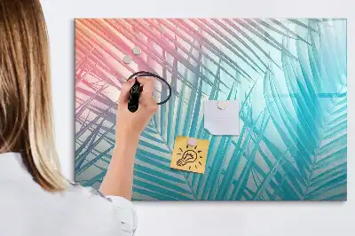 Lavagna magnetica per scrivere decorazione a forma di palma tropicale