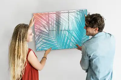 Lavagna magnetica per scrivere decorazione a forma di palma tropicale
