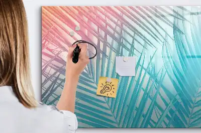 Lavagna magnetica per scrivere decorazione a forma di palma tropicale