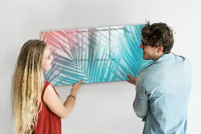 Lavagna magnetica per scrivere decorazione a forma di palma tropicale