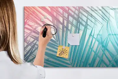 Lavagna magnetica per scrivere decorazione a forma di palma tropicale