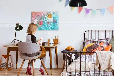 Lavagna magnetica per scrivere decorazione a forma di palma tropicale