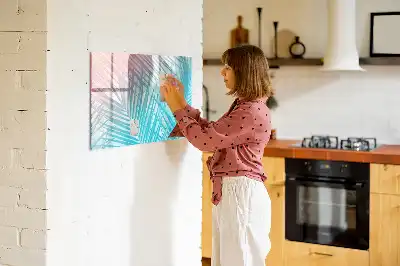 Lavagna magnetica per scrivere decorazione a forma di palma tropicale