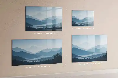 Lavagna magnetica per disegnare motivo paesaggio montano