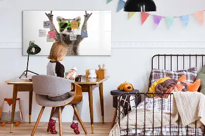 Lavagna magnetica per disegnare decorata con succulente e occhiali
