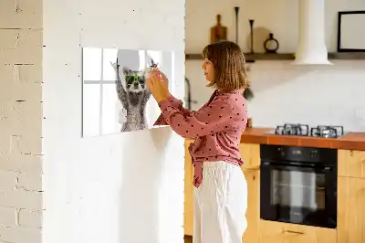 Lavagna magnetica per disegnare decorata con succulente e occhiali