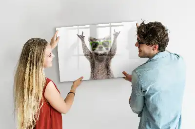 Lavagna magnetica per disegnare decorata con succulente e occhiali