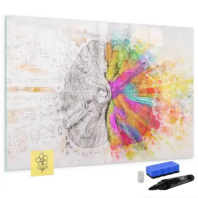 Lavagna magnetica per disegnare motivo astrazione del cervello