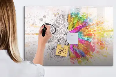 Lavagna magnetica per disegnare motivo astrazione del cervello