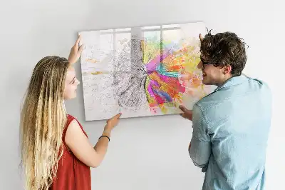 Lavagna magnetica per disegnare motivo astrazione del cervello