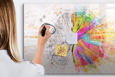 Lavagna magnetica per disegnare motivo astrazione del cervello