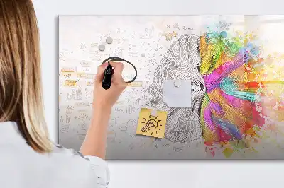 Lavagna magnetica per disegnare motivo astrazione del cervello