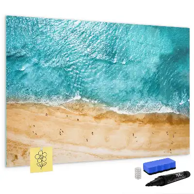 Lavagna magnetica per disegnare motivo persone sulla spiaggia