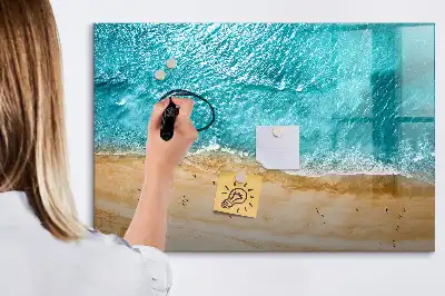 Lavagna magnetica per disegnare motivo persone sulla spiaggia