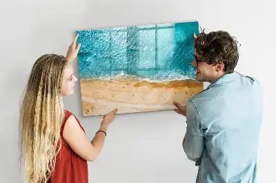 Lavagna magnetica per disegnare motivo persone sulla spiaggia
