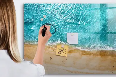 Lavagna magnetica per disegnare motivo persone sulla spiaggia