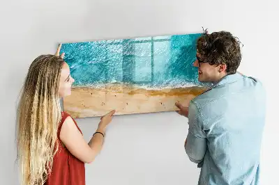 Lavagna magnetica per disegnare motivo persone sulla spiaggia