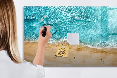 Lavagna magnetica per disegnare motivo persone sulla spiaggia