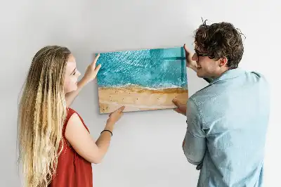 Lavagna magnetica per disegnare motivo persone sulla spiaggia