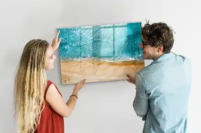 Lavagna magnetica per disegnare motivo persone sulla spiaggia
