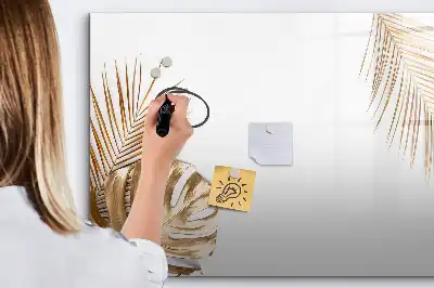 Lavagna magnetica con stampa di foglie esotiche