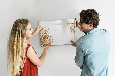Lavagna magnetica con stampa di foglie esotiche