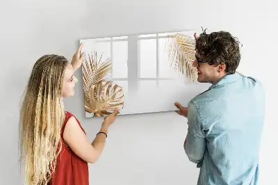 Lavagna magnetica con stampa di foglie esotiche