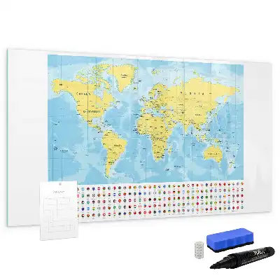 Mappa del mondo lavagna magnetica per scrivere
