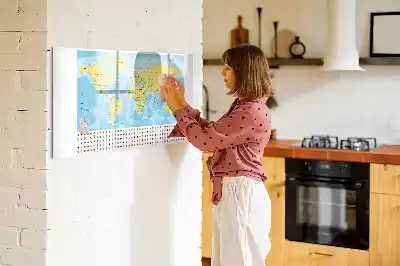 Mappa del mondo lavagna magnetica per scrivere