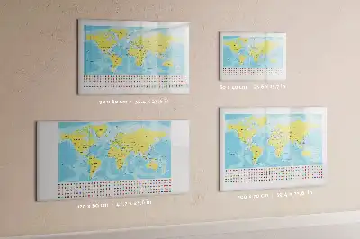 Mappa del mondo lavagna magnetica per scrivere