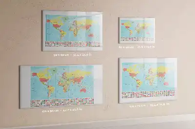 Mappa geografica del mondo lavagna magnetica per scrivere
