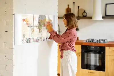 Lavagna magnetica per disegnare a forma di mappa del mondo