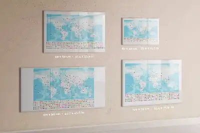 Lavagna magnetica con mappe dei continenti