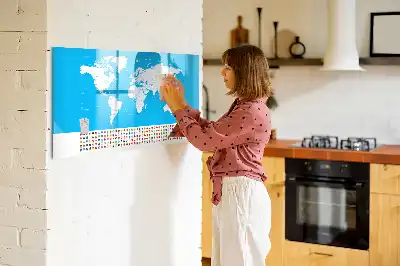Lavagna magnetica con mappa dei contorni degli stati