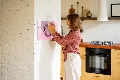 Lavagna magnetica per disegnare motivo cuore di fiori