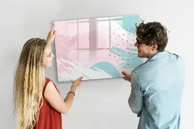Lavagna magnetica per disegnare modello astrazione pastello