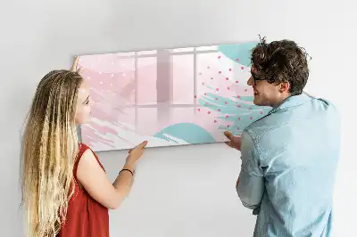 Lavagna magnetica per disegnare modello astrazione pastello