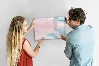 Lavagna magnetica per disegnare modello astrazione pastello