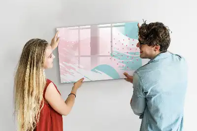 Lavagna magnetica per disegnare modello astrazione pastello
