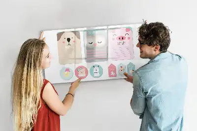 Lavagna magnetica per disegnare motivo animali allegri