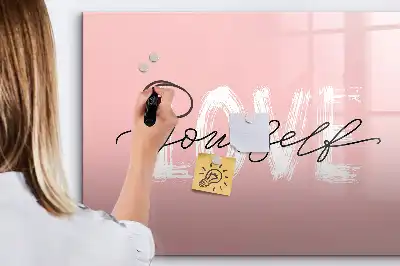Lavagna magnetica per scrivere modello Ama te stesso