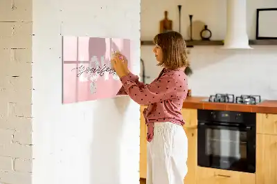 Lavagna magnetica per scrivere modello Ama te stesso